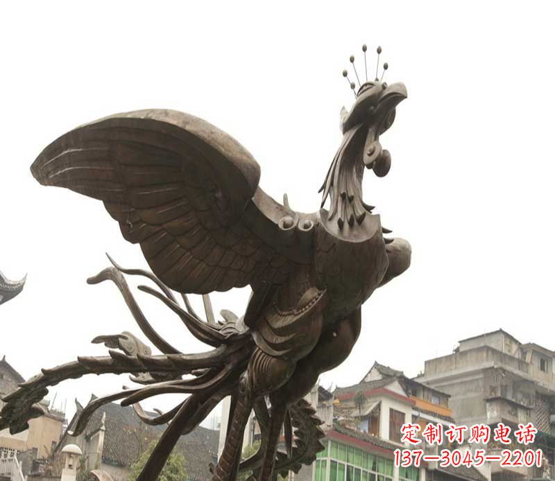 泰州世界级凤凰景观铜雕