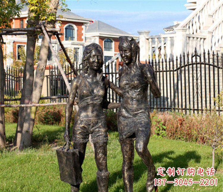 泰州精致温润的女孩铜雕