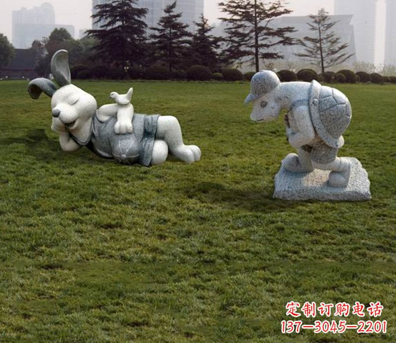 泰州中领雕塑独特的石雕兔子