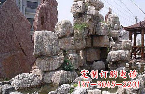 泰州引领艺术,华丽山水:龟纹石假山雕塑