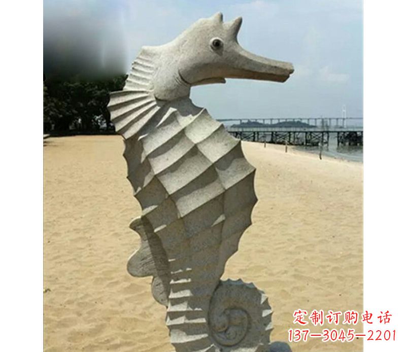 泰州海边海马景观石雕