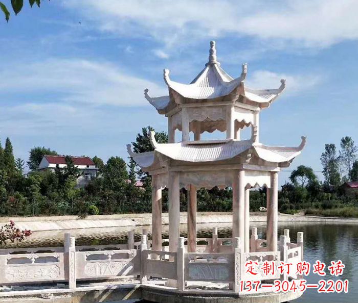 泰州中领雕塑精心打造的海边抒情凉亭雕塑,以海…