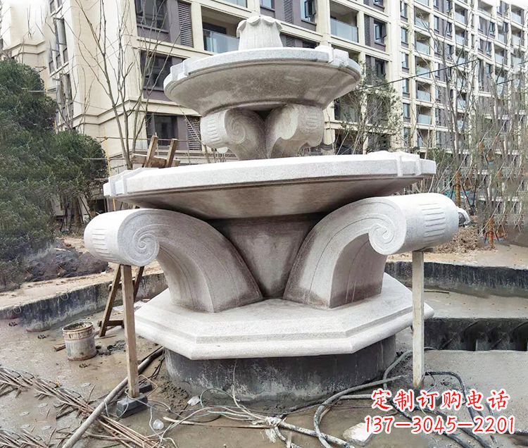 泰州海马石雕喷泉，喷水灿烂缤纷