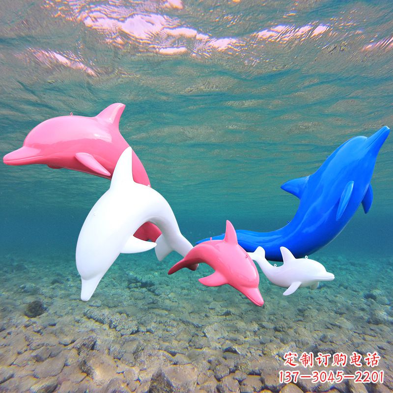 泰州海豚玻璃钢彩绘雕塑–彰显唯美与深情