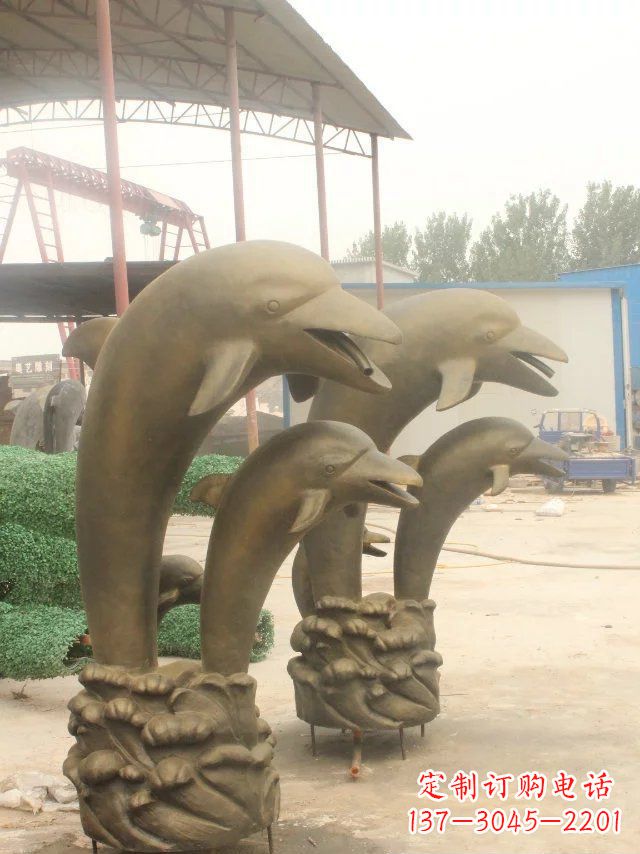 泰州海豚之美,艺术铸就——铜质海豚雕塑