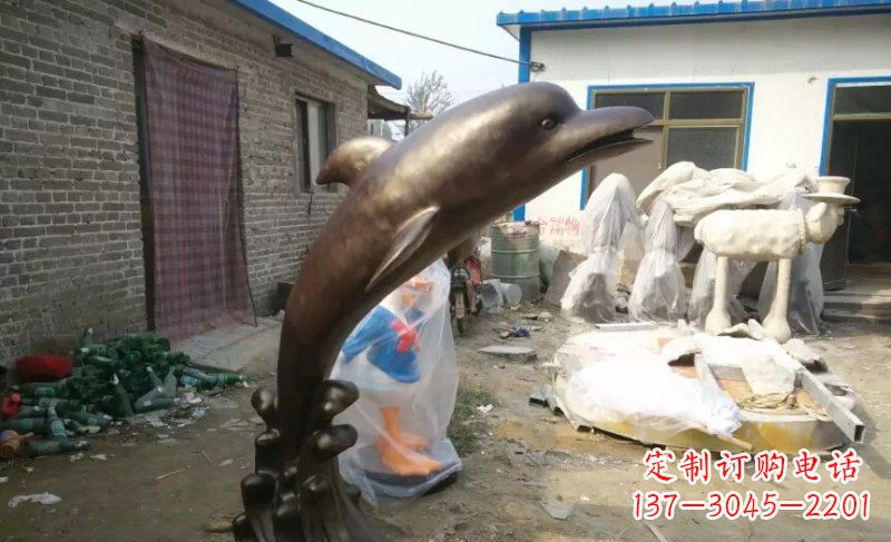 泰州海豚精美铜雕,给你不一样的视觉享受