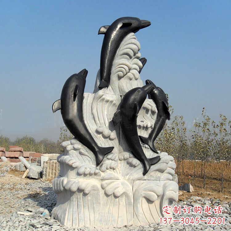 泰州中领雕塑公司推出一款新的艺术品——海豚石…