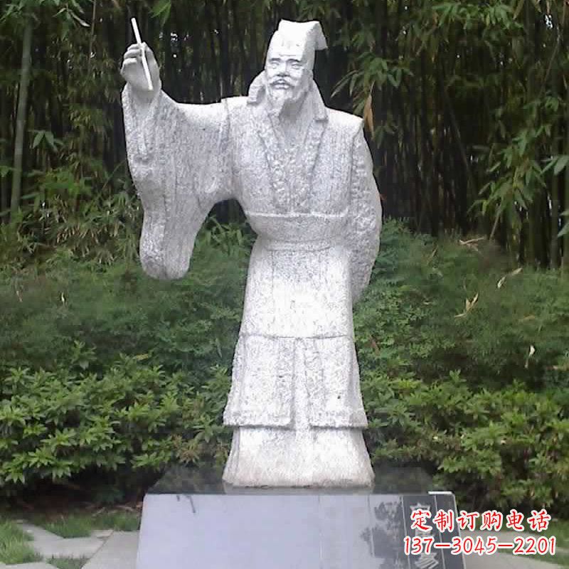 泰州汉白玉白居易石雕像-中国古代著名诗人历史文化名人雕塑