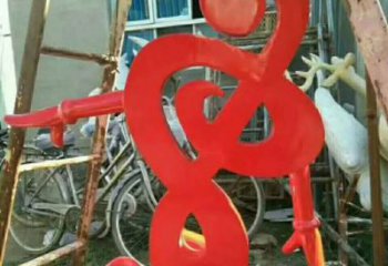 泰州中领雕塑-不锈钢音符抽象雕塑