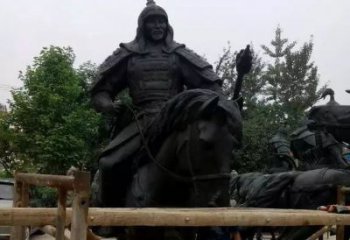 泰州浪漫古将骑马铜雕，让您感受古代将军的风采！