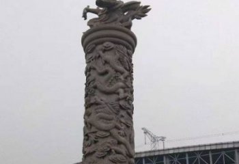 泰州中领雕塑|仿古盘龙柱石雕
