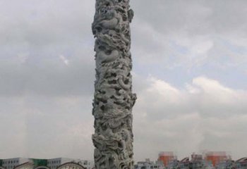 泰州精美仿古盘龙柱石雕