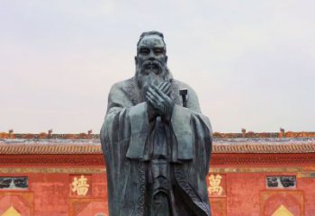 泰州广场青铜孔子像铜鼎