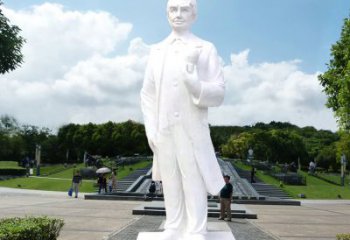 泰州爱迪生公园广场世界名人石雕塑