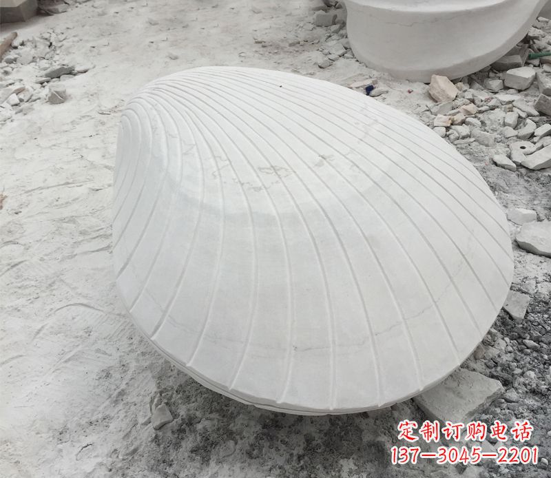 泰州用贝壳雕刻出美丽的汉白玉雕塑