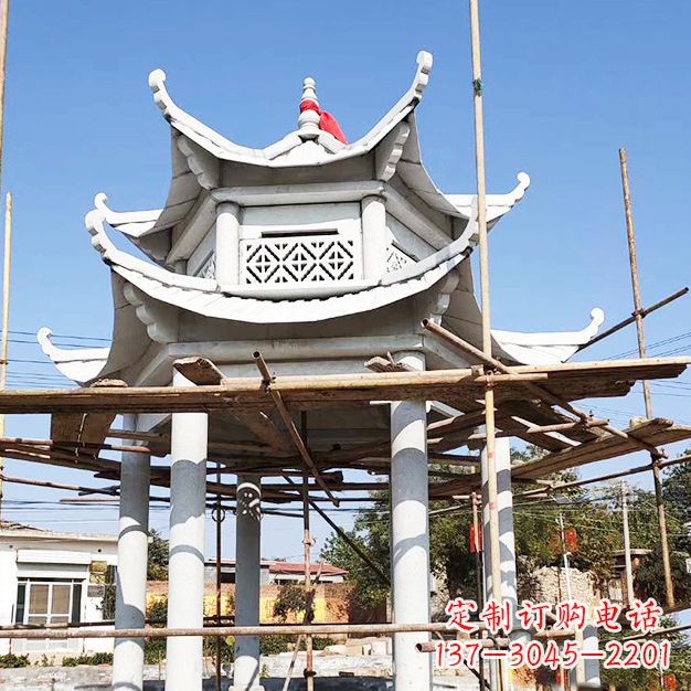 泰州汉白玉大理石凉亭