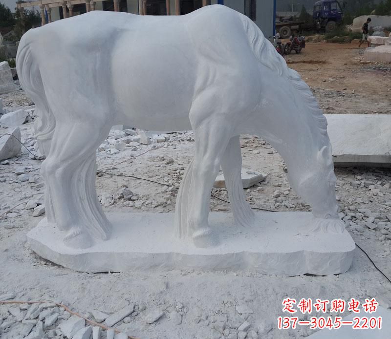 泰州汉白玉动物马