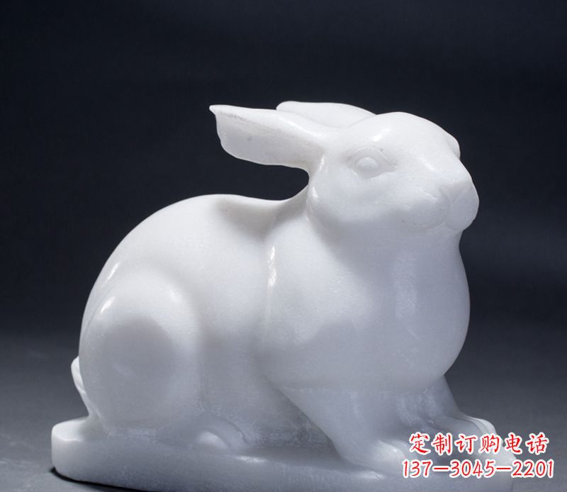 泰州汉白玉动物兔子雕塑