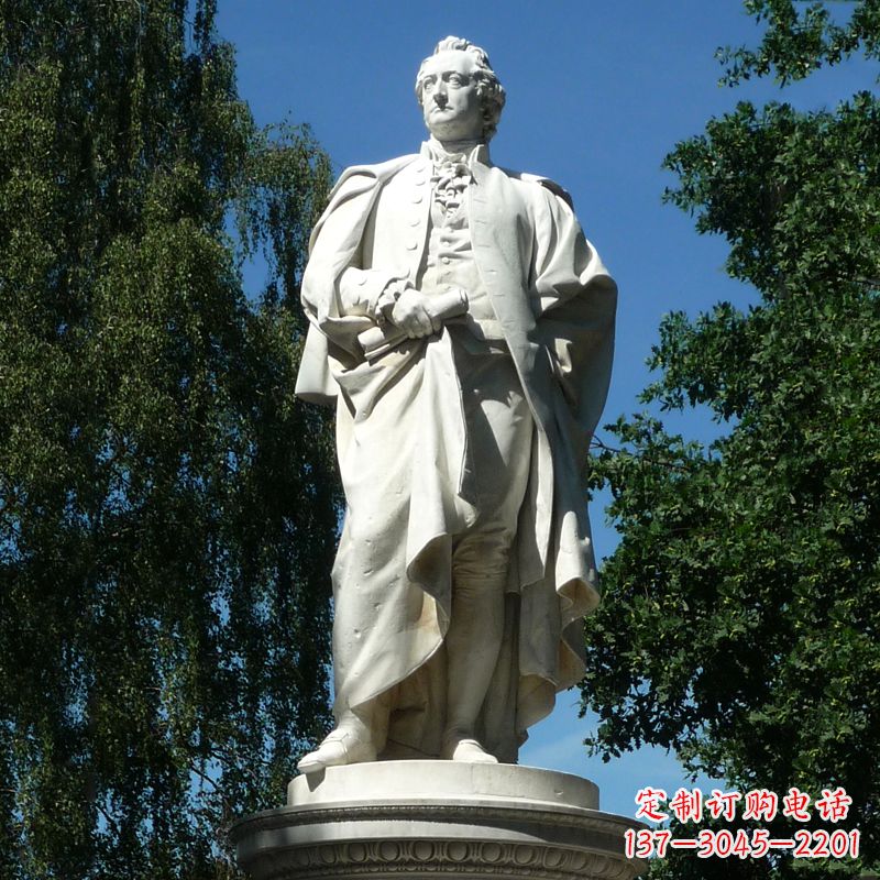 泰州汉白玉歌德雕像