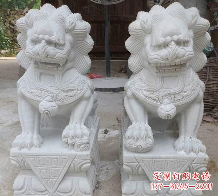 泰州汉白玉古代狮子雕塑