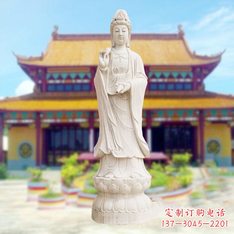 泰州精美观音石雕,给你灵动的祝福