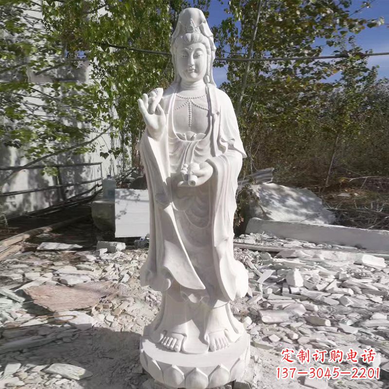 泰州汉白玉观音菩萨石雕塑