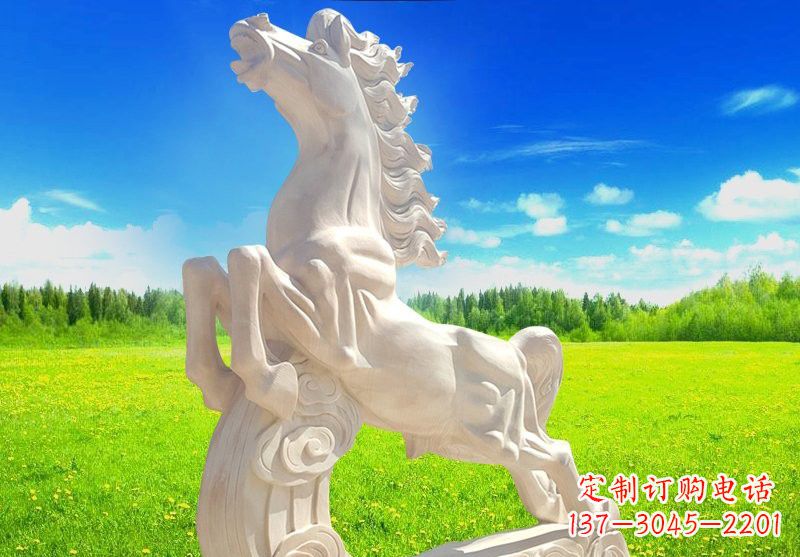 泰州汉白玉广场奔马石雕