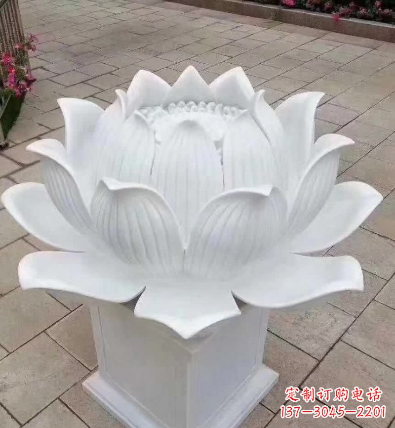 泰州汉白玉荷花雕塑,把温暖带入家中