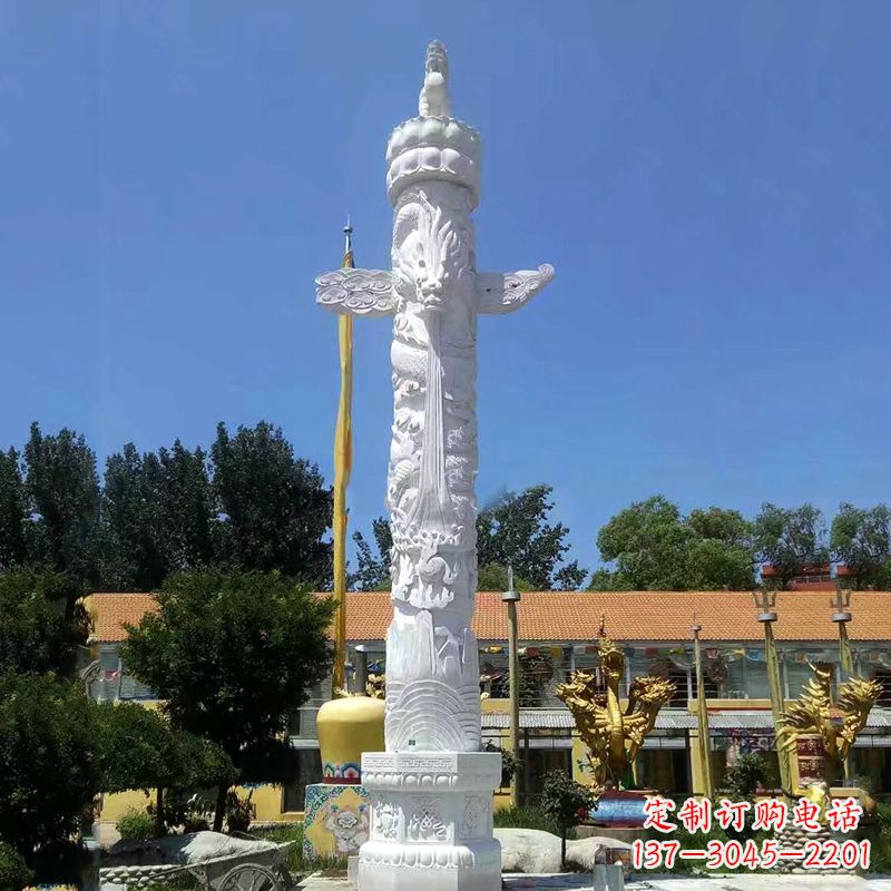 泰州来自华夏的经典之作——汉白玉华表柱