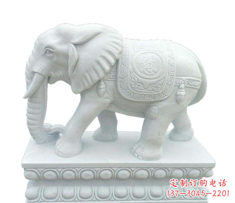 泰州华丽之美,汉白玉大象雕塑