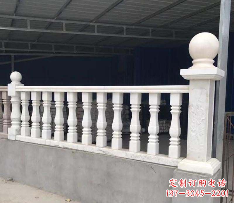 泰州中领雕塑,汉白玉栏杆景观雕塑定制