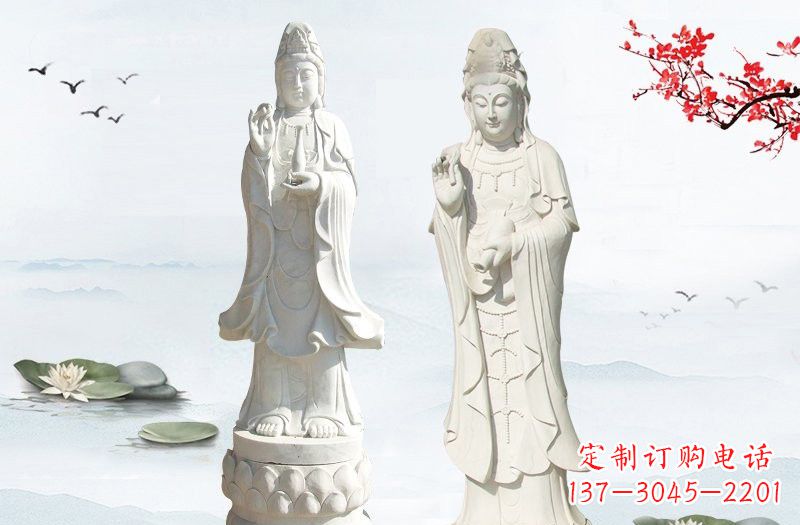 泰州象征慈悲的观音石雕