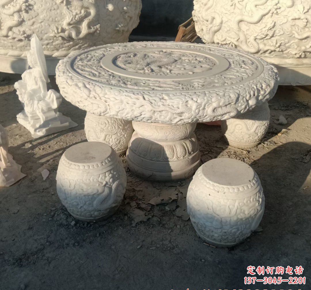 泰州中领雕塑推出的汉白玉魔力龙雕塑,以汉白玉…
