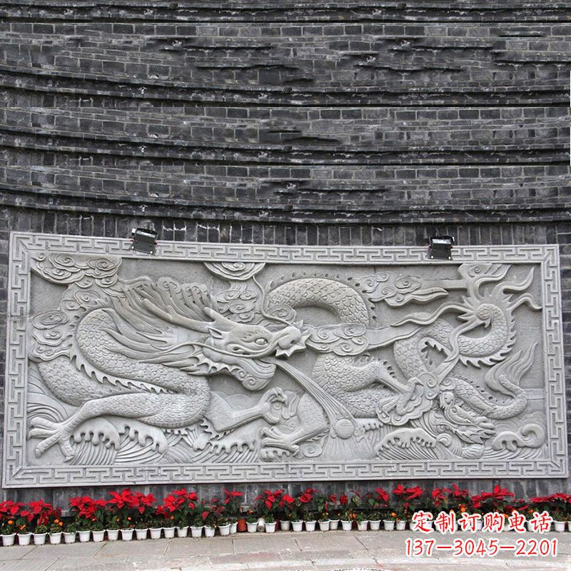 泰州汉白玉龙纹浮雕墙,专为您打造贵族感