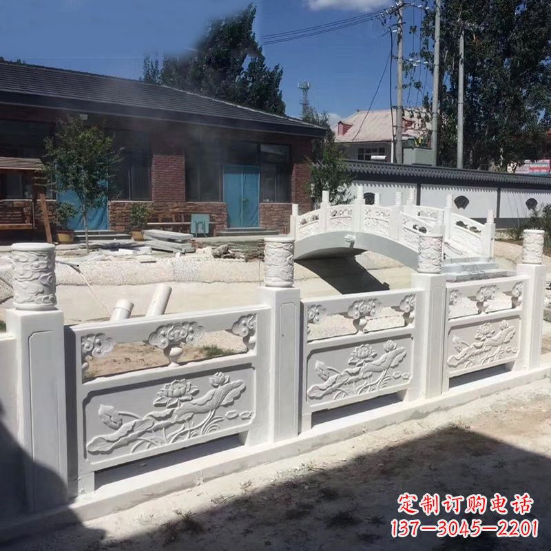 泰州汉白玉精美手工栏板雕塑
