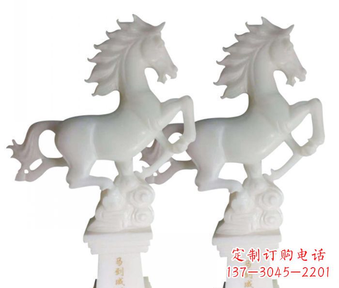 泰州汉白玉马雕塑,以自然质朴大气