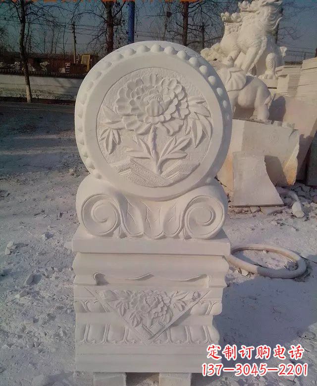 泰州汉白玉门墩