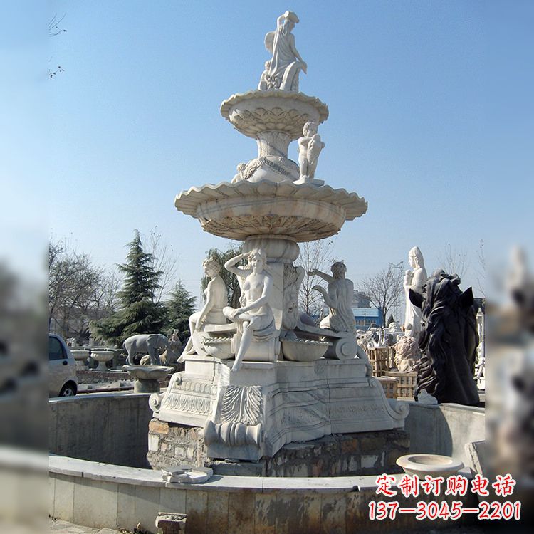 泰州汉白玉欧式人物喷泉