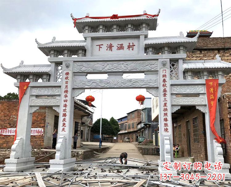 泰州汉白玉牌坊石雕