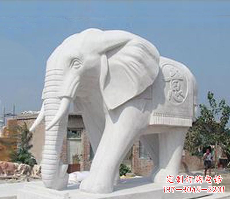 泰州汉白玉如意大象