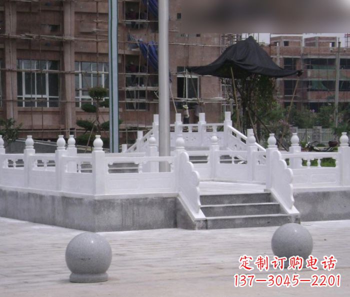 泰州汉白玉校园升旗台石雕