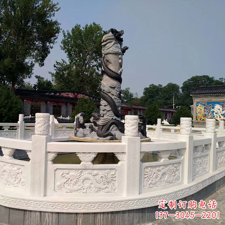泰州汉白玉石雕栏板护栏
