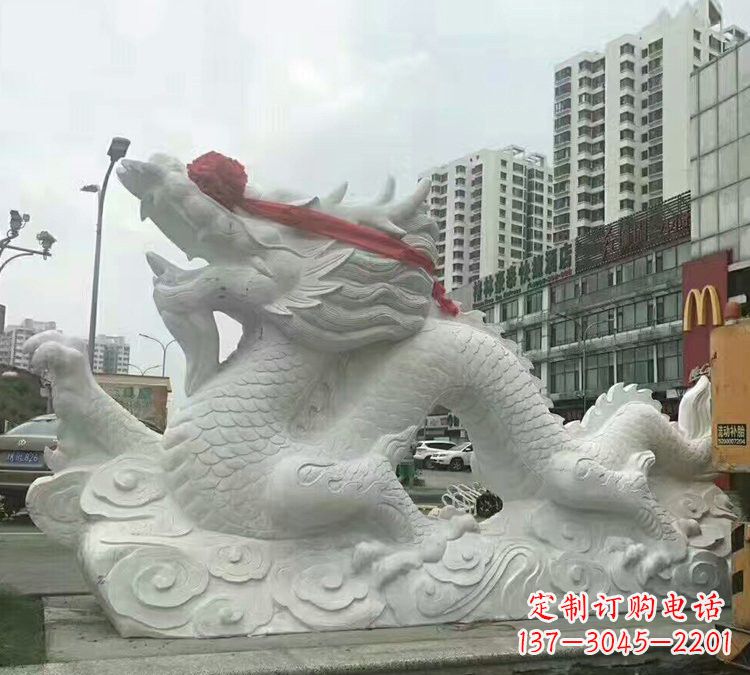 泰州汉白玉石雕神龙