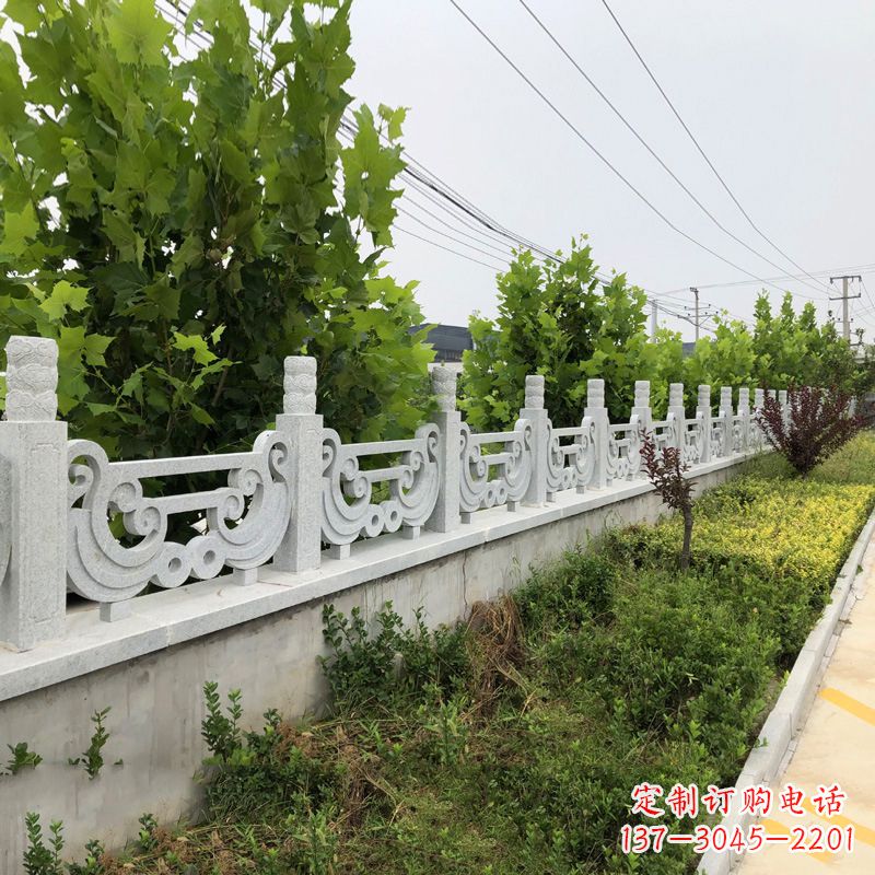 泰州汉白玉石栏杆雕塑,精雕细琢,精美无比