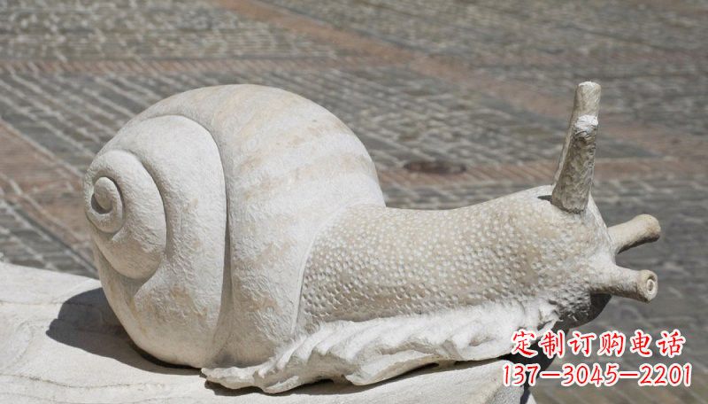 泰州汉白玉蜗牛动物石雕