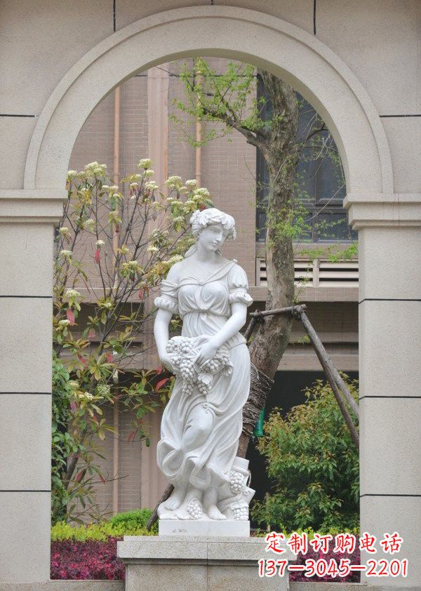 泰州汉白玉西方美女雕塑