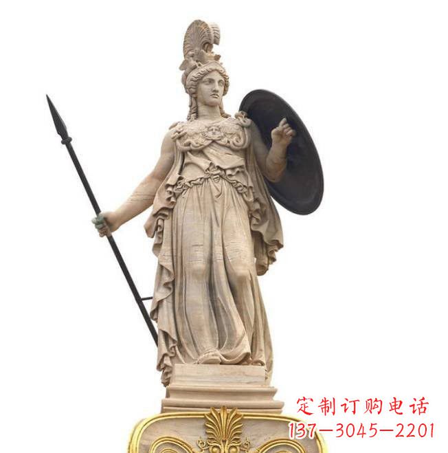 泰州艺术定制——汉白玉希腊女神雅典娜雕塑