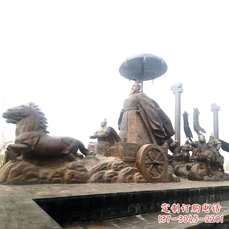 泰州中国历史传奇汉武帝铜雕塑