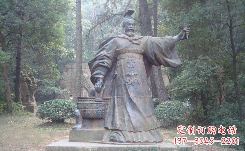 泰州汉武帝古代名人铜雕