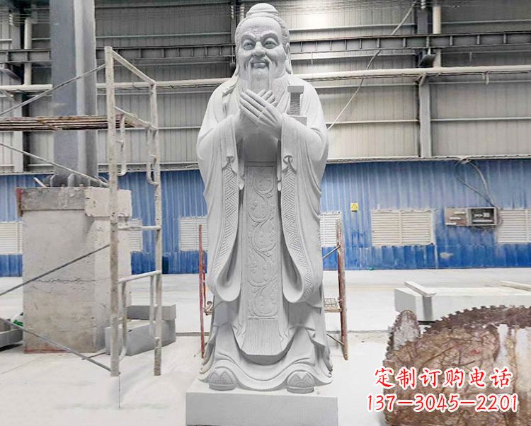 泰州合浦一中孔子雕像,传承文明智慧